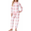 image:imagePrinStory Mens Pajamas Set Fleece Pjs Long Sleeve Soft Sleepwear S2XLPink Large Plaid