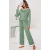 image:imagePrinStory Womens Pajama Sets Long Pjs Soft Lounge Sets XS4XLFpspot Green
