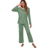 image:imagePrinStory Womens Pajama Sets Long Pjs Soft Lounge Sets XS4XLFpspot Green