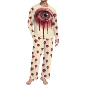image:imageMens Pajama Set Long Sleeve Shirts and Pants Soft Comfy Pjs Print Sleepwear11 Fp Red Eyes