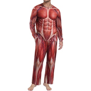 image:imageMens Pajama Set Long Sleeve Shirts and Pants Soft Comfy Pjs Print Sleepwear13 Fp Muscle Texture