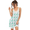 image:imagePrinStory Womens Nightgown Vneck Chemise Sleepwear Lace Nightwear Soft Lingerie for WomenWhite Pine Tree