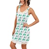 image:imagePrinStory Womens Nightgown Vneck Chemise Sleepwear Lace Nightwear Soft Lingerie for WomenWhite Pine Tree