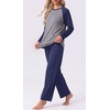 image:imageMens Pajamas Set Shirt and Pants Relaxed Fit Soft Fall Loungewear Sleepwear0navy Blue