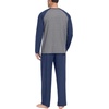image:imageMens Pajamas Set Shirt and Pants Relaxed Fit Soft Fall Loungewear Sleepwear0navy Blue