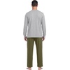 image:imageMens Pajamas Set Shirt and Pants Relaxed Fit Soft Fall Loungewear SleepwearArmy Green Light Gy
