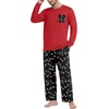 image:imageMens Pajamas Set Shirt and Pants Relaxed Fit Soft Fall Loungewear SleepwearBlack Lantern