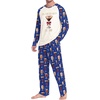 image:imageMens Pajamas Set Shirt and Pants Relaxed Fit Soft Fall Loungewear SleepwearBlue Drinking