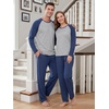 image:imageMens Pajamas Set Shirt and Pants Relaxed Fit Soft Fall Loungewear SleepwearC Dark Blue