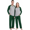 image:imageMens Pajamas Set Shirt and Pants Relaxed Fit Soft Fall Loungewear SleepwearC Dark Green