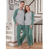 image:imageMens Pajamas Set Shirt and Pants Relaxed Fit Soft Fall Loungewear SleepwearC Haze Blue