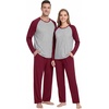 image:imageMens Pajamas Set Shirt and Pants Relaxed Fit Soft Fall Loungewear SleepwearC Wine Red