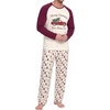 image:imageMens Pajamas Set Shirt and Pants Relaxed Fit Soft Fall Loungewear SleepwearCar Christmas Tree