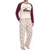 image:imageMens Pajamas Set Shirt and Pants Relaxed Fit Soft Fall Loungewear SleepwearCar Christmas Tree