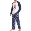 image:imageMens Pajamas Set Shirt and Pants Relaxed Fit Soft Fall Loungewear SleepwearChristmas Penguin