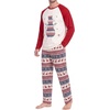 image:imageMens Pajamas Set Shirt and Pants Relaxed Fit Soft Fall Loungewear SleepwearColorful Snowmen