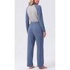 image:imageMens Pajamas Set Shirt and Pants Relaxed Fit Soft Fall Loungewear SleepwearGray Blue