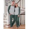 image:imageMens Pajamas Set Shirt and Pants Relaxed Fit Soft Fall Loungewear SleepwearGreen