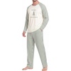 image:imageMens Pajamas Set Shirt and Pants Relaxed Fit Soft Fall Loungewear SleepwearGreen Christmas Tree