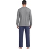 image:imageMens Pajamas Set Shirt and Pants Relaxed Fit Soft Fall Loungewear SleepwearNavy Blue Dark Gray