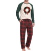 image:imageMens Pajamas Set Shirt and Pants Relaxed Fit Soft Fall Loungewear SleepwearPl Christmas Circle