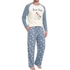 image:imageMens Pajamas Set Shirt and Pants Relaxed Fit Soft Fall Loungewear SleepwearPolar Bear Family