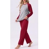 image:imageMens Pajamas Set Shirt and Pants Relaxed Fit Soft Fall Loungewear SleepwearRed