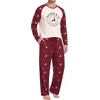 image:imageMens Pajamas Set Shirt and Pants Relaxed Fit Soft Fall Loungewear SleepwearRed Four Reindeer