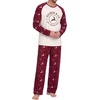 image:imageMens Pajamas Set Shirt and Pants Relaxed Fit Soft Fall Loungewear SleepwearRed Four Reindeer