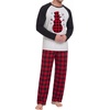 image:imageMens Pajamas Set Shirt and Pants Relaxed Fit Soft Fall Loungewear SleepwearRed Plaid Snowman