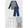 image:imageMens Pajamas Set Shirt and Pants Relaxed Fit Soft Fall Loungewear SleepwearSanta Claus Stamps