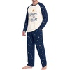 image:imageMens Pajamas Set Shirt and Pants Relaxed Fit Soft Fall Loungewear SleepwearSweet Night