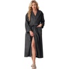 image:imagePrinStory Luxury Womens Robe with Hood Fluffy Bath Robe for Women S2XLDark Gray