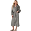 image:imagePrinStory Luxury Womens Robe with Hood Fluffy Bath Robe for Women S2XLGray