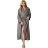 image:imagePrinStory Luxury Womens Robe with Hood Fluffy Bath Robe for Women S2XLGray