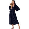 image:imagePrinStory Luxury Womens Robe with Hood Fluffy Bath Robe for Women S2XLNavy Blue