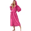 image:imagePrinStory Luxury Womens Robe with Hood Fluffy Bath Robe for Women S2XLRose Red