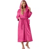 image:imagePrinStory Luxury Womens Robe with Hood Fluffy Bath Robe for Women S2XLRose Red