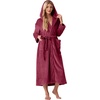 image:imagePrinStory Luxury Womens Robe with Hood Fluffy Bath Robe for Women S2XLWine Red