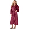 image:imagePrinStory Luxury Womens Robe with Hood Fluffy Bath Robe for Women S2XLWine Red