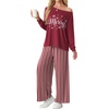 image:imagePrinStory Pajamas for Women Set 2 Piece Pjs Sets S2XLCheerful Snow Red