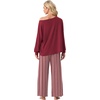 image:imagePrinStory Pajamas for Women Set 2 Piece Pjs Sets S2XLCheerful Snow Red