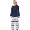 image:imagePrinStory Pajamas for Women Set 2 Piece Pjs Sets S2XLGood Night Navy