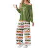 image:imagePrinStory Pajamas for Women Set 2 Piece Pjs Sets S2XLGreen Faith