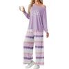 image:imagePrinStory Pajamas for Women Set 2 Piece Pjs Sets S2XLQueen Lavender