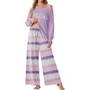 image:imagePrinStory Pajamas for Women Set 2 Piece Pjs Sets S2XLQueen Lavender