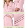image:imagePrinStory Womens Robe Long Fluffy Fleece BathrobeBlack