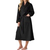 image:imagePrinStory Womens Robe Long Fluffy Fleece BathrobeBlack