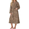 image:imagePrinStory Womens Robe Long Fluffy Fleece BathrobeFpleopard Print