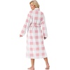 image:imagePrinStory Womens Robe Long Fluffy Fleece BathrobeFppink Large Plaid